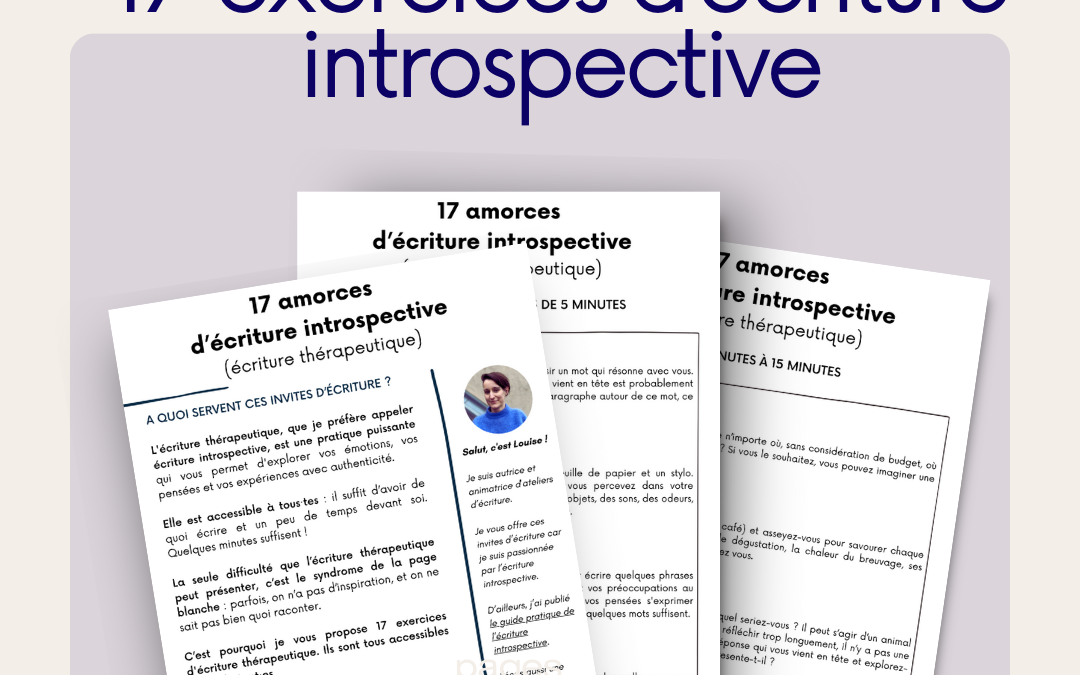 17 exercices faciles d’écriture thérapeutique (PDF)